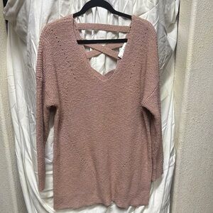 Torrid Pink V-Neck Sweater with Relaxed Fit